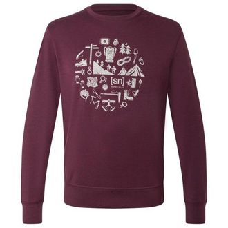 super.natural Well Equipped Crew Merinoshirt f&uuml;r Herren | lila/rot