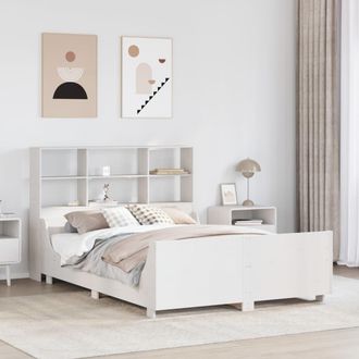 Berkfield Home Bookcase Bed without Mattress White 160x200 cm Solid Wood