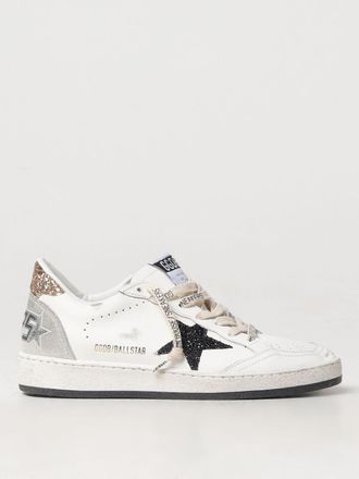 Golden Goose Sneakers Ball Star in pelle used con glitter
