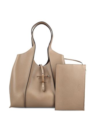 Tod's Tods Womens T Timeless Shopping Bag In Leather Medium