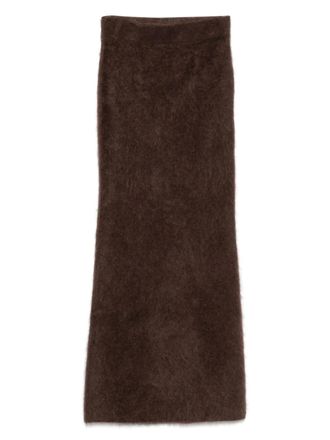 Soft Goat cashmere skirt - women - Cashmere - S - Brown