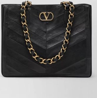Valentino Garavani laseine leather tote bag
