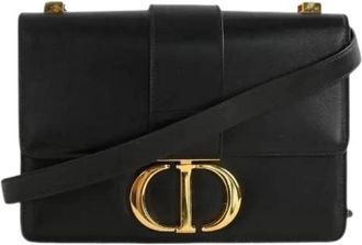 Dior Pre-owned 30 Montaigne Crossbody Tas - Dames - Vintage Schoudertas - Zwart - ONE Size - Leer - Vintage