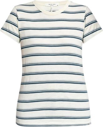 Rag & Bone T-shirt girocollo a righe - Bianco