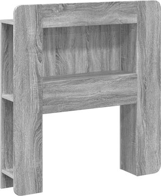 vidaXL Cabecero Con Armario Gris Sonoma Madera De Ingenier&iacute;a Vidaxl