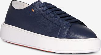 Santoni Niedrige Leder-Schnürsneakers