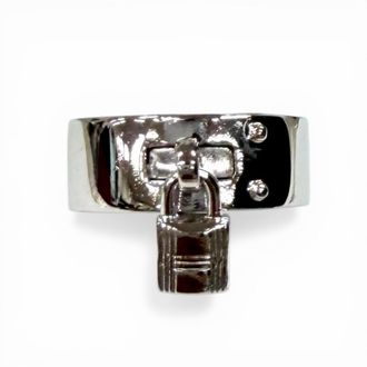 Herm&egrave;s Silver Silver 925 Band Ring (Pre-Owned)