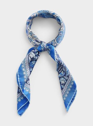 Liberty Womens Peacock garden silk scarf Made with Liberty Fabric