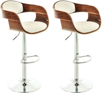 Clp Set 2 Sgabelli Rétro kingston in similpelle Noce/bianco