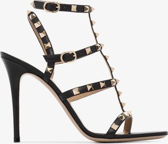 Valentino Garavani Rockstud 110 Leather Sandals - Womens - Calf Leather/Goat Skin/Lamb SkinMetal