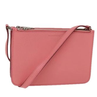 Burberry Pre-owned Cross Body Bags, female, Pink, Size: ONE SIZE Pre-owned Leather Shoulder Bag