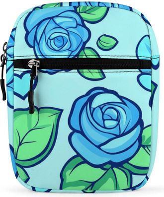 Generic Penis Rose Flower Print Trendy Crossbody Bag for Men Women Small Satchel Men Sling Adjustable Shoulder Strap Messenger