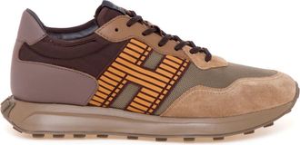 Hogan H601 Sneakers - Heren - Sneakers - Bruin - 41 1/2 EU - Leer - Schoenen