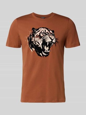 Antony Morato Regular Fit T-Shirt mit Motiv-Print in Rostrot, Gr&ouml;&szlig;e XXL