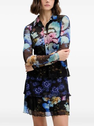 Desigual Abito corto a fiori - Nero