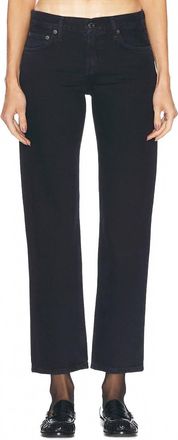 A Gold E Womens Amber Low Rise Straight Jeans In Crushed