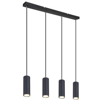 Netlighting Robby Bar Pendant Ceiling Light Matt Black 4x GU10
