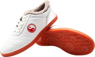 Generic Martial Arts Shoes,Taekwondo Taichi Kung Fu Trainers Adult Child Non-Slip Breathable Gym Outdoor Sports(White,9.5 UK)