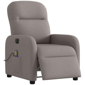 vidaXL Vidaxl - Sill&oacute;n Reclinable De Masaje El&eacute;ctrico Tela Gris Taupe