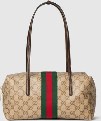 Gucci Melrose Medium Boston Bag, Beige, GG Canvas