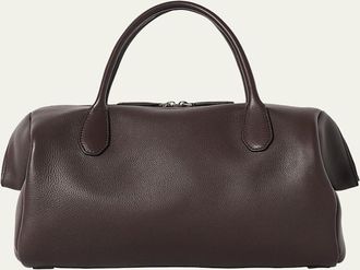 The Row Faye Rounded Top-Handle Bag in Leather