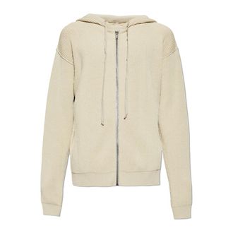 Rick Owens Zip-throughs, male, Beige, Size: L Temple Zipped Hoodie