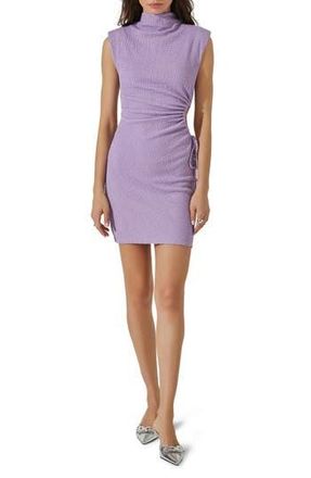 ASTR the Label Side Ruched Cutout Detail Minidress in Lavender at Nordstrom Rack, Size X-Small