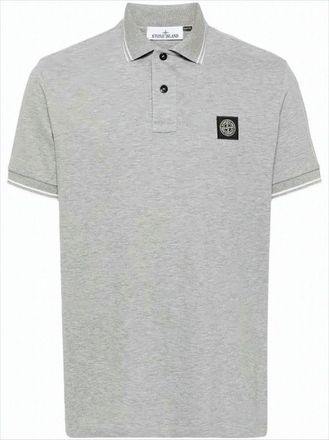 Stone Island Short-Sleeve Polo Shirt With Textured Fabric