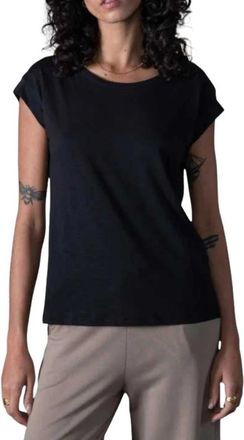 Anonym Apparel Noelia Flamm&eacute; T-shirt - Dames - T-shirts - Zwart - XS - Katoen - Tops