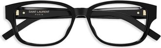 Saint Laurent Eyewear rectangle-frame glasses - unisex - Acetate - 55 - Black