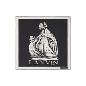 Lanvin Mother & Daughter Printed Silk Scarf in Black/white at Nordstrom