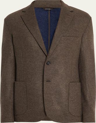 Loro Piana Mens Cashmere Single-Breasted Sweater Jacket