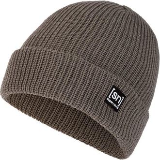 super.natural Merino Basic Beanie M&uuml;tze - Unisex | braun/grau