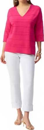 Joseph Ribkoff Textured Top In Pink