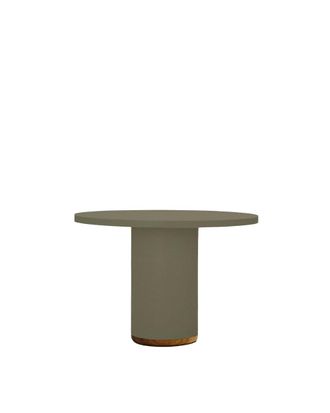 Hannun Mesa de exterior de microcemento en color verde oliva, 110cm