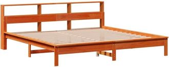 vidaXL Vidaxl - Bed Frame without Mattress Wax Brown 200x200 cm Solid Wood Pine
