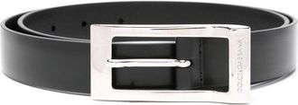 Dolce & Gabbana Brushed Leather Belt - Mens - Calf Leather