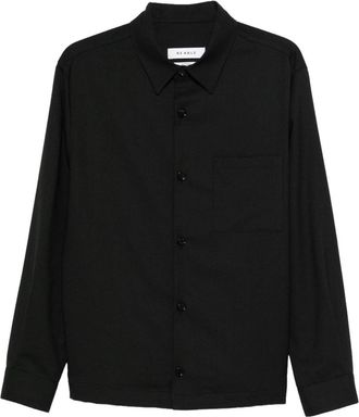 Be Able Black Leroy Virgin Wool-Blend Shirt