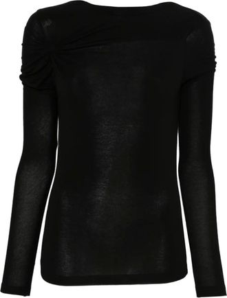 A Gold E Top Lissa a maniche lunghe - Nero