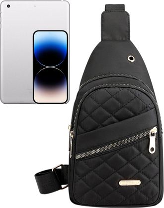 Generic Sling Bags for Women Lightweight Wearable Design, Multi Pocket Chest Bag, Compact Travel Size for Daily, Durable Oxford/pu Material, Pouch Shoulder Ba