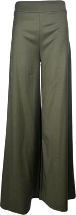 D.exterior Broeken, Dames, Groen, S, Leer, Palazzo Broek