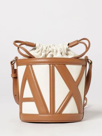 A|X Armani Exchange Borsa a secchiello in canvas e pelle sintetica