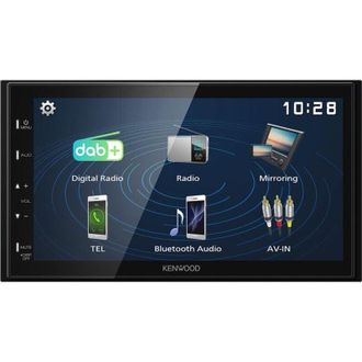Kenwood Electronics DMX129DAB ricevitore multimediale per auto Nero 64 w Bluetooth