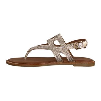 Verton Schoenen, Dames, Geel, 37 EU, Leer, S-10262 Platte sandaal