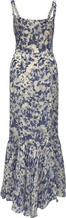 Reformation Irisa Floral-Print Maxi Dress in Blue Viscose