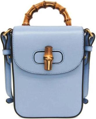 Gucci Pre-owned Mini Bags, female, Blue, Size: ONE SIZE Pre-owned Leather Mini Bag