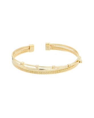 Meshmerise 18K Over Silver Mesh Bangle Bracelet