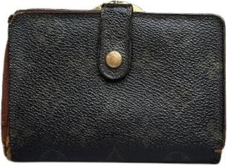 Louis Vuitton Pre-owned Louis Vuitton Portemonnee van Monogram Canvas en Leer - Dames - Vintage Accessoires - Bruin - ONE Size - Leer - Vintage