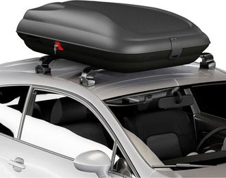 Costway Box da Tetto per Auto XL, Baule Tetto Universale Rigido Impermeabile Super Resistente in Fibra Carbonio e Metallo, Portapacchi per Auto con