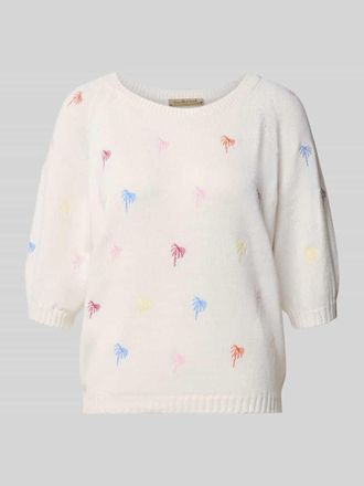 Smith & Soul Pullover mit Raglan&auml;rmeln und Motiv-Stitching in Offwhite, Gr&ouml;&szlig;e XXL